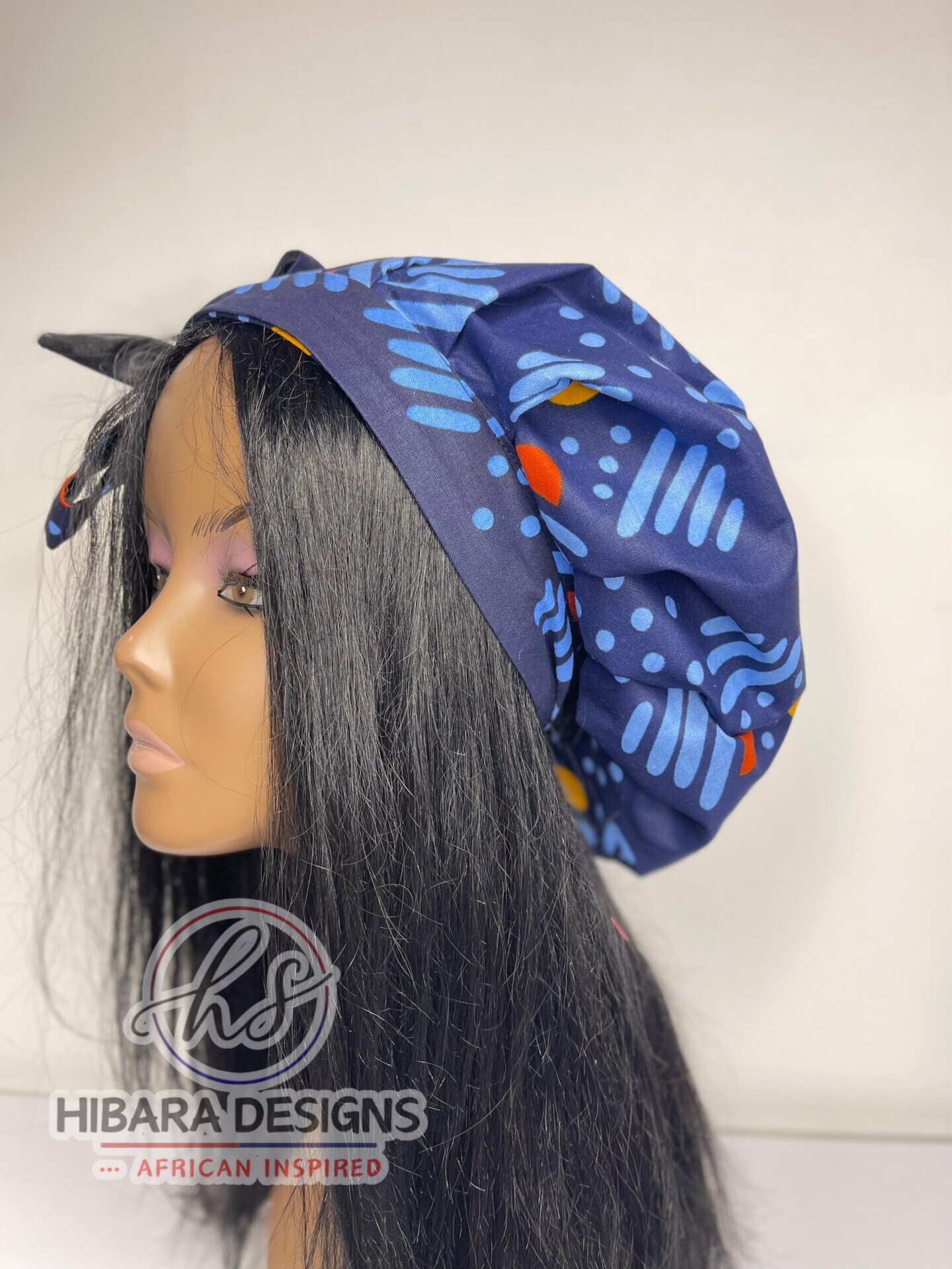 Amaka Print Bonnet with Satin - Image 2