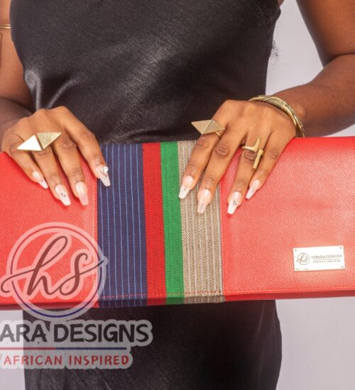 Ruby Shangani Leather Clutch Bag