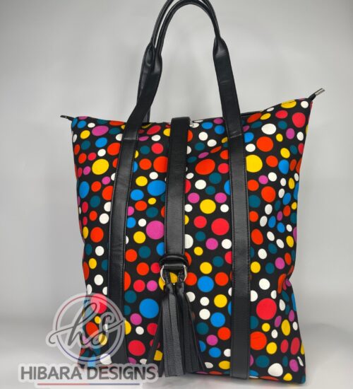 Polkadot Oversized  Bag with Leather Tassel