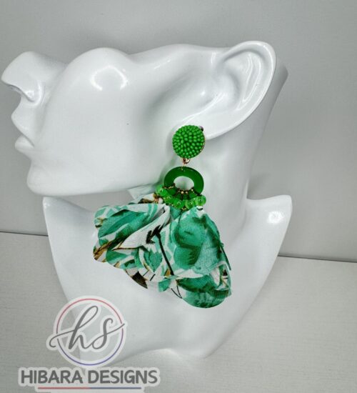 Emerald Fabric Earrings