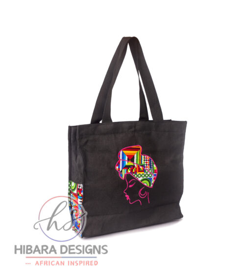 Beauty Black Totes Bag (Pink)