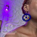 nandi beaded earrings with colorful circle