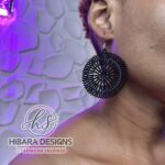 black nandi beaded earrings