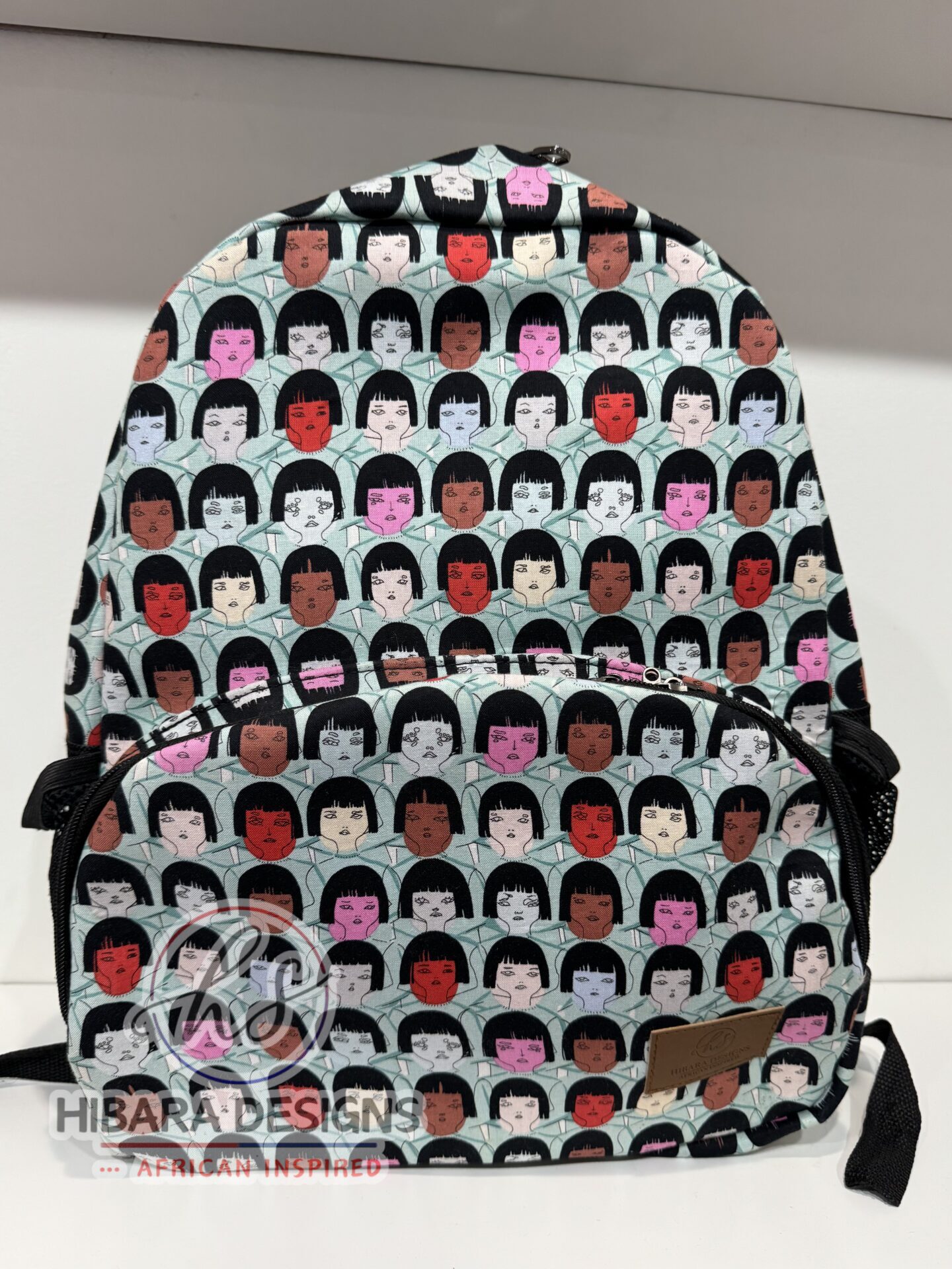 Woman Faces Small Backpack