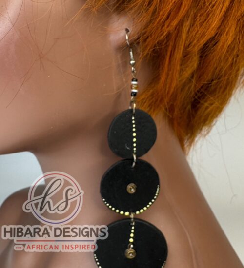 Black on Black on Black Dangling Earrings