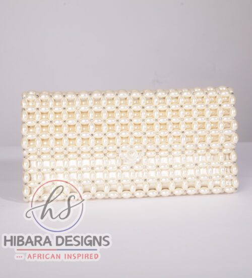 pearls II  Ooni Oversized Beaded Clutch