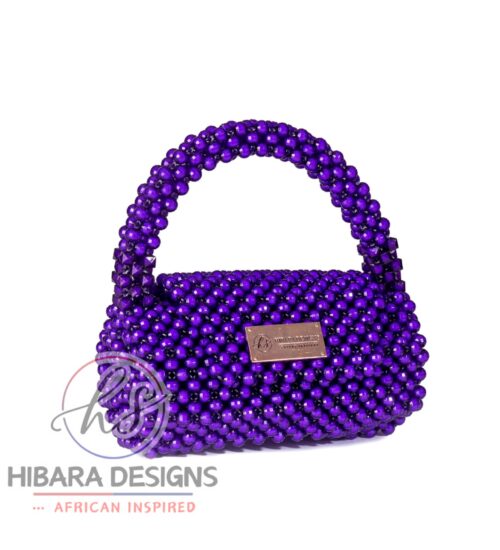 Azalea Purple Beaded Bag