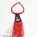 Nayira Beaded Necklace ( Red)