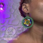 Nandi Beaded Earrings with colorful circle