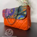 Autumn Print Ify Quilted Leather Bag