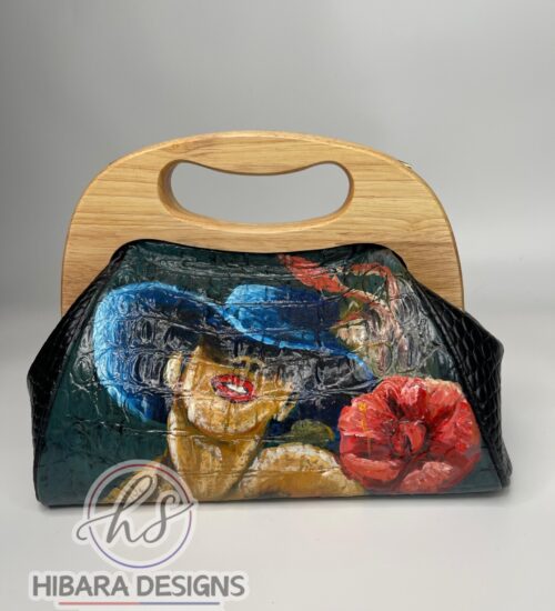 Amine Vintage Wooden Handle Bag