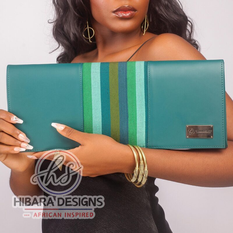 Hibara Designs-Shangani Leather Clutch/ Purse