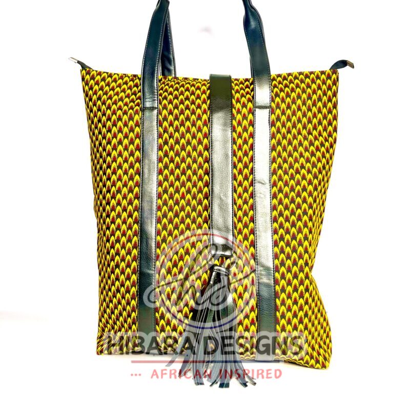 African print Tote bag This beautifully detailed African Ankara print was handmade into various sizes of handbags, and a spacious Toto bag perfect for health care workers product description •Fits nursing tools and can also fit a laptop perfectly • Double grab handle •leather well placed •Tassel detail •Inside zip pocket •thick and fancy unique lining