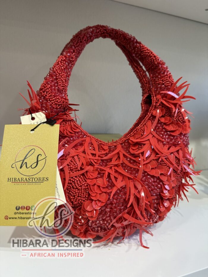 Red’s Onyie Beaded Handbag - Image 2