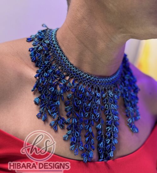 olori beaded necklace (blue)