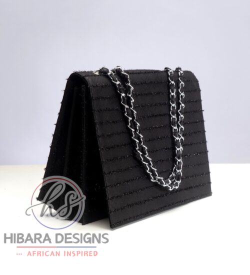 Onyx  lace Print Adaeze Handbag