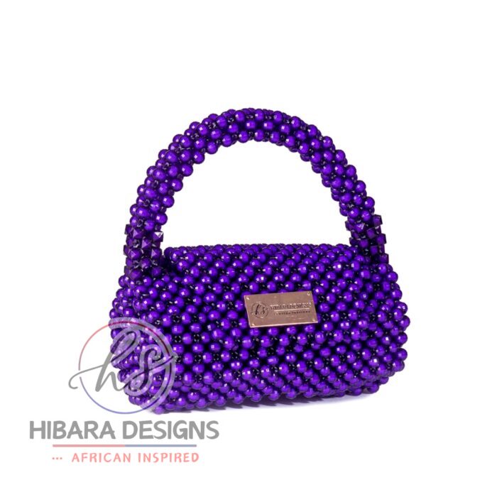 Azalea Purple Beaded Bag