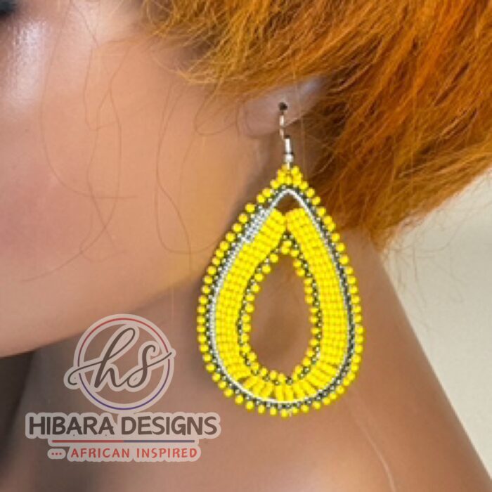 Feruzi Yellow Beaded Earrings