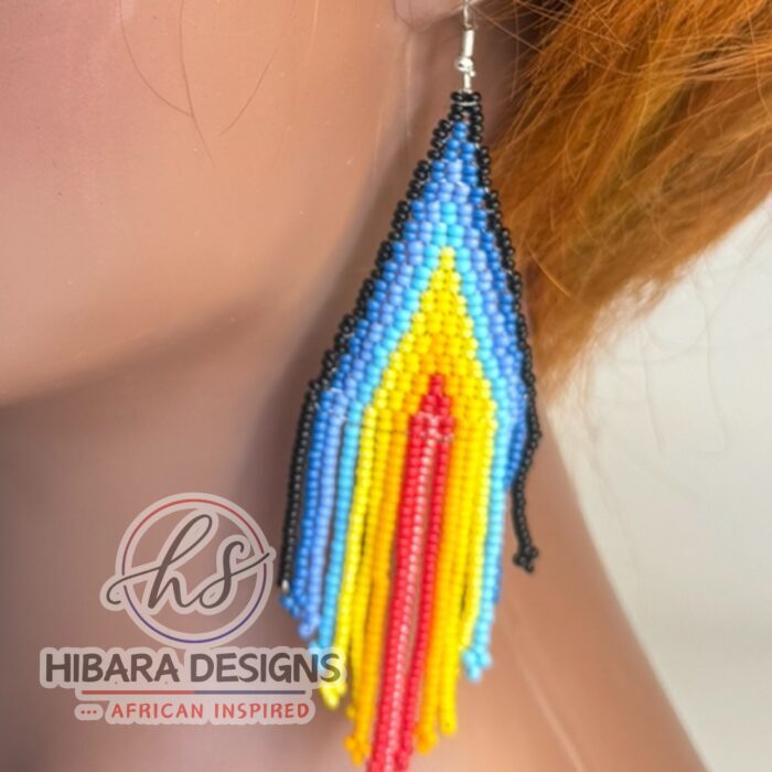 Rainbow Dangling Beaded Earrings