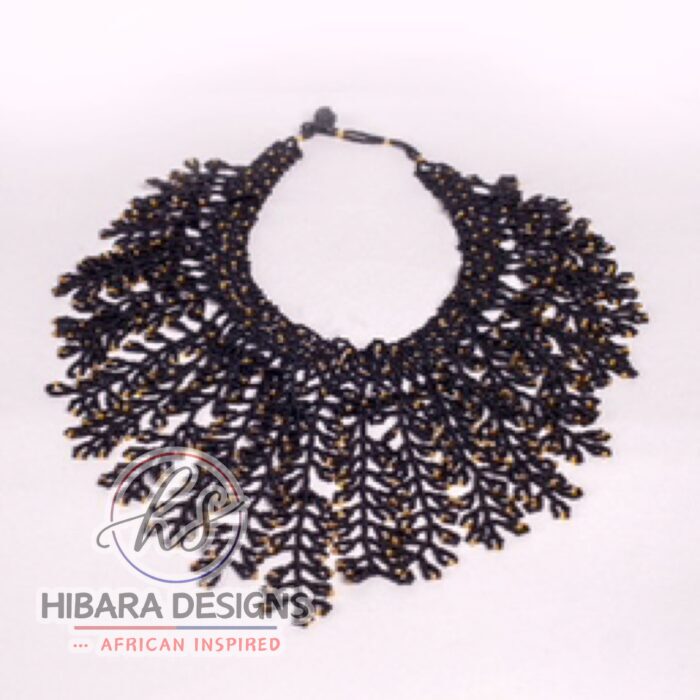 Olori Beaded Necklace (Black)