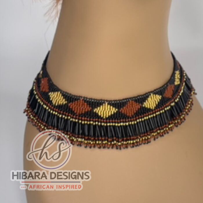 Thandi Beaded Choker Necklace (Giraffe)