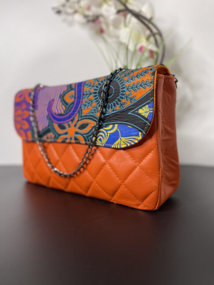 Orange Leather Akwaaba Bag