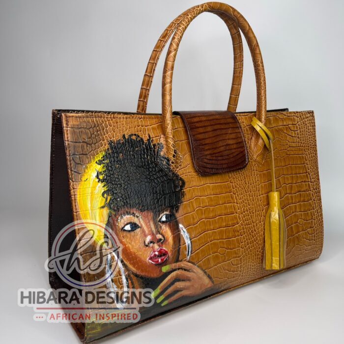 Brown HER Afro Leather Handbag