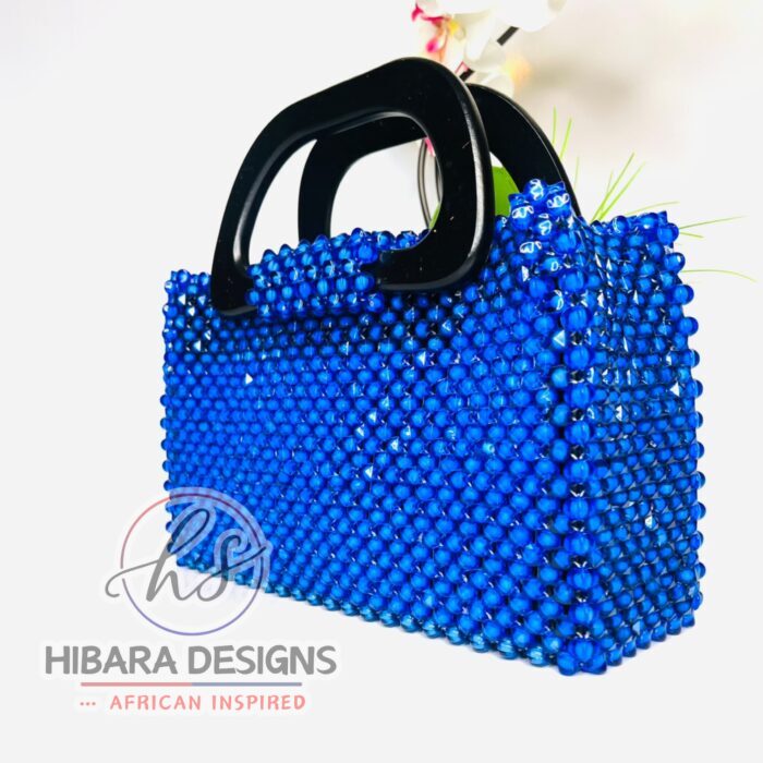 Blue’s Nzazai Beaded  Wooden Handle Bag