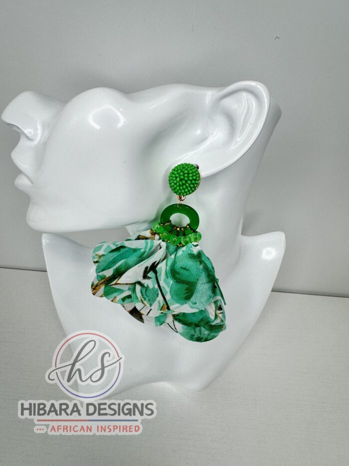 Emerald Fabric Earrings