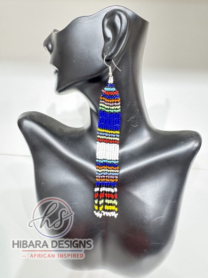 Durra Dangling Beaded Earrings - Image 2