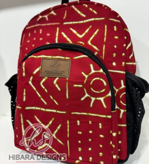 Red Tribal Small Backpack